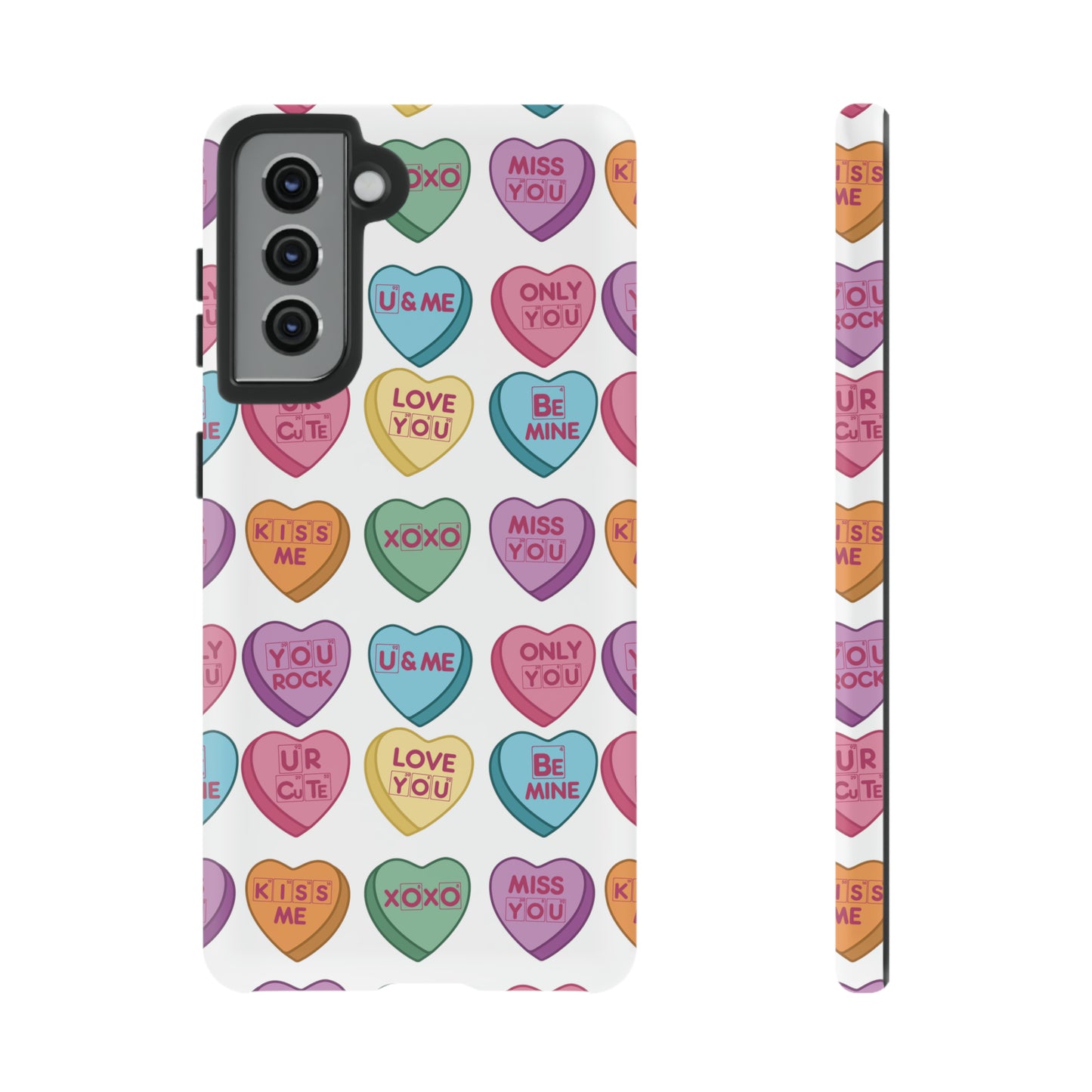 Science Valentine Candy Hearts Cell Phone Case, Conversation Hearts, Gift for Her, For iPhone, Android, and Google Phones, Periodic Table