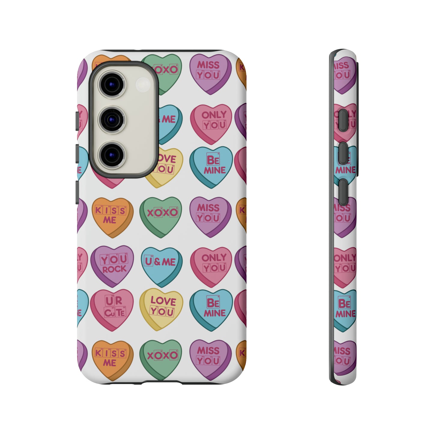 Science Valentine Candy Hearts Cell Phone Case, Conversation Hearts, Gift for Her, For iPhone, Android, and Google Phones, Periodic Table