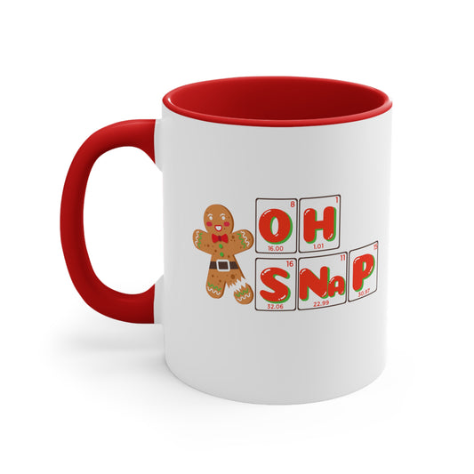 11 oz. - Oh Snap Christmas Coffee Mug, Christmas Mug, Holiday Coffee Mug, Holiday Mug, Science Coffee Mug, Scientist Gift, Science Mom