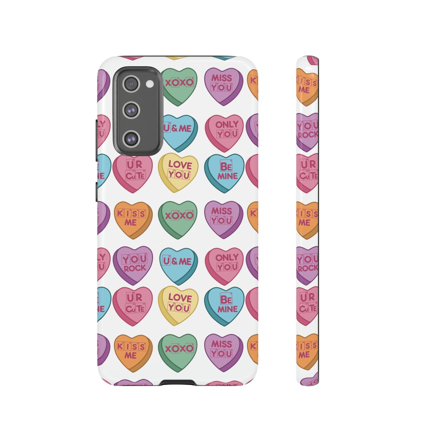 Science Valentine Candy Hearts Cell Phone Case, Conversation Hearts, Gift for Her, For iPhone, Android, and Google Phones, Periodic Table