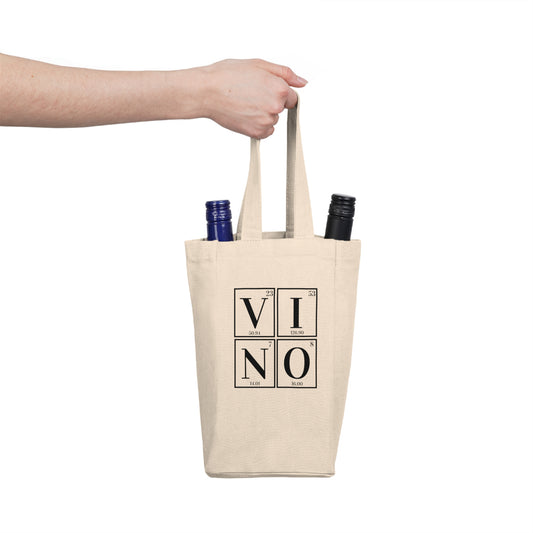 Periodic Table Double Wine "Vino" Tote Bag, Gift for Chemist, Scientist, Professor, Chemistry Teacher, Breaking Bad fan, or Science Lover.