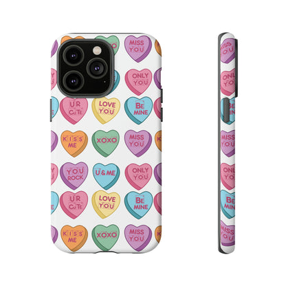 Science Valentine Candy Hearts Cell Phone Case, Conversation Hearts, Gift for Her, For iPhone, Android, and Google Phones, Periodic Table