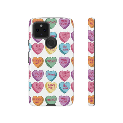 Science Valentine Candy Hearts Cell Phone Case, Conversation Hearts, Gift for Her, For iPhone, Android, and Google Phones, Periodic Table