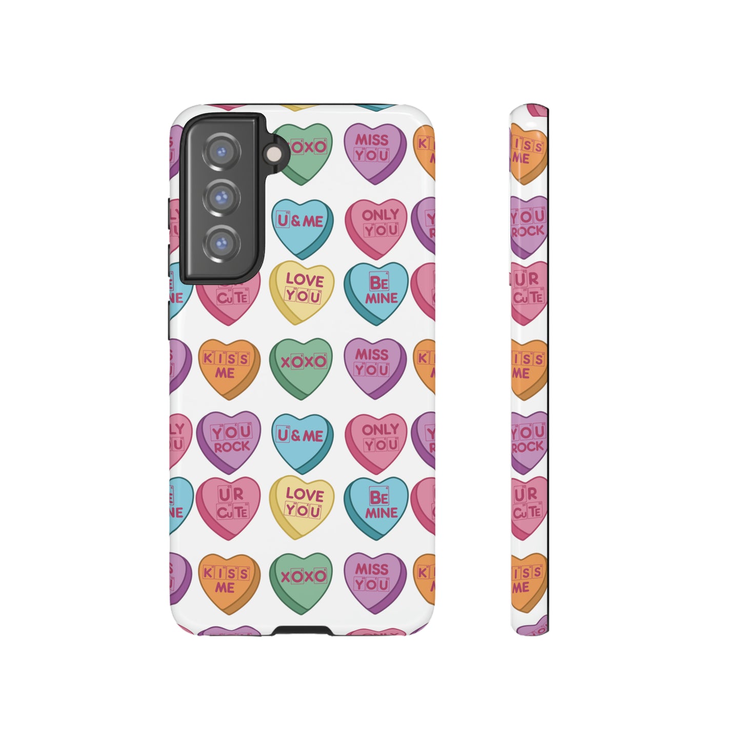 Science Valentine Candy Hearts Cell Phone Case, Conversation Hearts, Gift for Her, For iPhone, Android, and Google Phones, Periodic Table