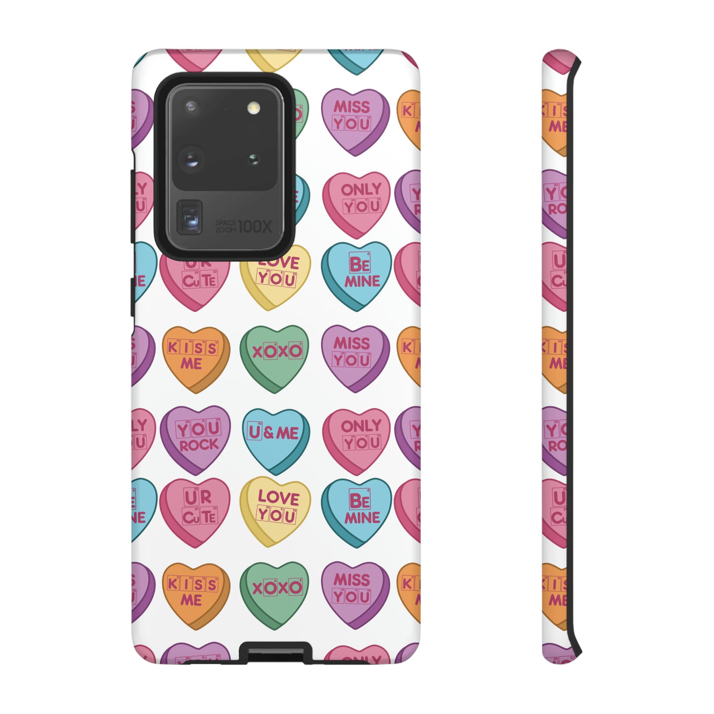 Science Valentine Candy Hearts Cell Phone Case, Conversation Hearts, Gift for Her, For iPhone, Android, and Google Phones, Periodic Table