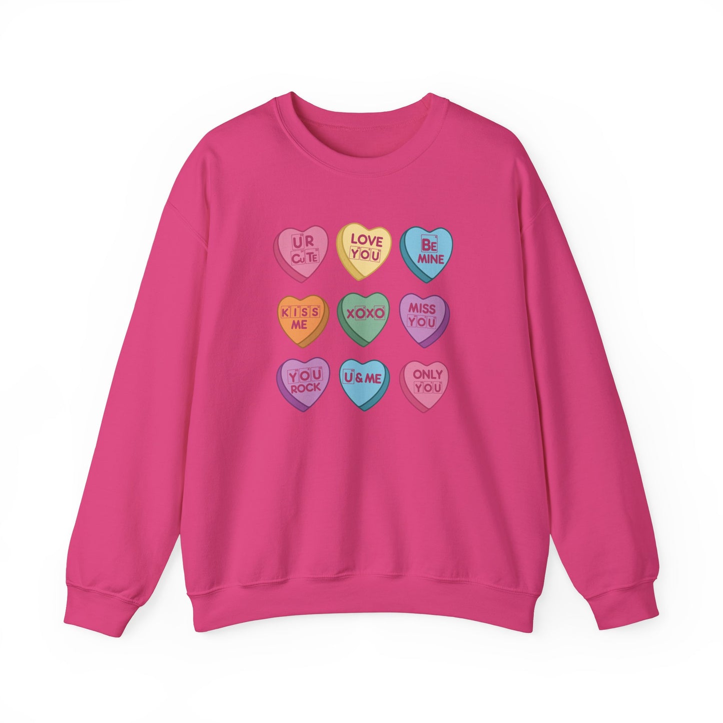 Science Valentine Candy Hearts Sweatshirt, Be Mine Shirt, Conversation Hearts, Gift for Her, Periodic Table, Breaking Bad, XOXO Sweatshirt