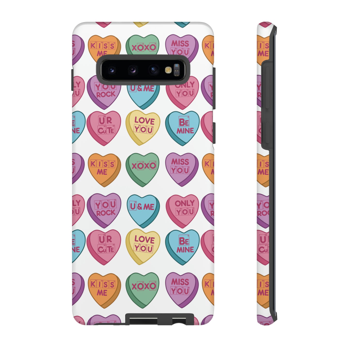 Science Valentine Candy Hearts Cell Phone Case, Conversation Hearts, Gift for Her, For iPhone, Android, and Google Phones, Periodic Table